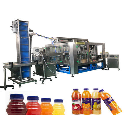 Cina 3 In 1 Mesin Pembotolan Jus Konsentrat / Peralatan Pengisian Jus Untuk Botol Pet pemasok